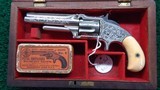 CASED ENGRAVED SMITH & WESSON NUMBER 1-1/2 2ND ISSUE SINGLE ACTION REVOLVER - 1 of 18