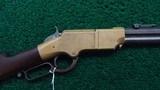 W2825 VERY FINE 2ND MODEL HENRY RIFLE IN CALIBER 44 RF - 1 of 22