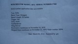VERY INTERESTING DELUXE WINCHESTER 1873 2ND MODEL SPECIAL ORDER RIFLE IN 44-40 - 14 of 20