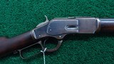 WINCHESTER MODEL 1873 SPECIAL ORDER RIFLE WITH 30 INCH OCTAGON BARREL IN 38 WCF - 1 of 20