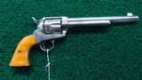 NICKELED COLT 1ST GEN SAA REVOLVER IN CALIBER 45 - 1 of 13