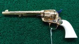 ENGRAVED GOLD PLATED COLT SAA IN CALIBER 45 LC - 2 of 12