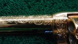 ENGRAVED GOLD PLATED COLT SAA IN CALIBER 45 LC - 9 of 12