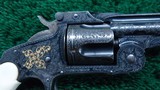 SMITH & WESSON RARE GUSTAVE YOUNG FACTORY ENGRAVED GOLD INLAID "BABY RUSSIAN" REVOLVER IN CALIBER 38 - 6 of 14