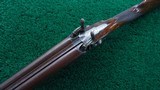 GOOD QUALITY PERCUSSION DOUBLE 14 BORE SHOTGUN BY TRULOCK & HARRISS OF DUBLIN - 4 of 23