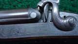 GOOD QUALITY PERCUSSION DOUBLE 14 BORE SHOTGUN BY TRULOCK & HARRISS OF DUBLIN - 8 of 23