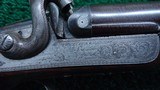 GOOD QUALITY PERCUSSION DOUBLE 14 BORE SHOTGUN BY TRULOCK & HARRISS OF DUBLIN - 9 of 23