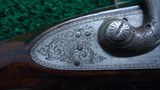 GOOD QUALITY PERCUSSION DOUBLE 14 BORE SHOTGUN BY TRULOCK & HARRISS OF DUBLIN - 10 of 23