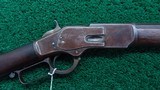 VERY SCARCE WINCHESTER 1ST MODEL 1873 28 INCH EXTRA HEAVY WEIGHT RIFLE IN CALIBER 44-40 - 1 of 22