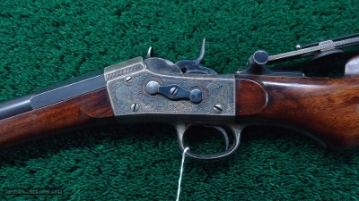 REMINGTON ROLLING BLOCK NIMSCHKE ENGRAVED SCHUETZEN RIFLE - Image 2 of 23