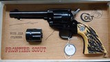 COLT FRONTIER SCOUT '62 IN ORIGINAL BOX INCLUDING EXTRA CYLINDER - 1 of 15
