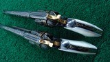 VERY ATTRACTIVE PAIR OF ENGRAVED GOLD INLAID 3RD GEN COLT SA REVOLVERS - 5 of 16