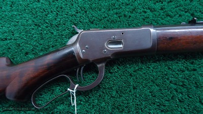 UNUSUAL 1892 SEMI DELUXE WINCHESTER RIFLE IN 38 WCF