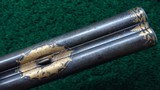 FANTASTIC SILVER MOUNTED ENGRAVED GOLD ACCENTED AND RELIEF CARVED DOUBLE BARREL FLINTLOCK SHOTGUN BY PIRMET of PARIS - 16 of 24