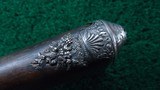 FANTASTIC SILVER MOUNTED ENGRAVED GOLD ACCENTED AND RELIEF CARVED DOUBLE BARREL FLINTLOCK SHOTGUN BY PIRMET of PARIS - 19 of 24