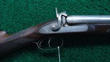 *Sale Pending* - PETERSON MARKED PHILADELPHIA MADE 8-GAUGE SxS PERCUSSION SHOTGUN - 1 of 21