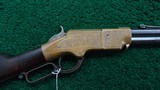 BEAUTIFUL FACTORY ENGRAVED HENRY RIFLE - 1 of 23