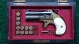 EXHIBITION GRADE ENGRAVED REMINGTON NUMBER 3 OVER AND UNDER DERRINGER - 1 of 13
