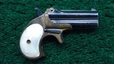 EXHIBITION GRADE ENGRAVED REMINGTON NUMBER 3 OVER AND UNDER DERRINGER - 2 of 13