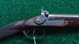 VERY NICE SIDE BY SIDE 12 GAUGE PERCUSSION SHOTGUN - 1 of 25