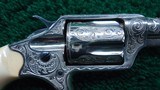 EXHIBITION CASED DELUXE ENGRAVED COLT NEW LINE REVOLVER IN CALIBER 32 - 7 of 14