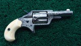 EXHIBITION CASED DELUXE ENGRAVED COLT NEW LINE REVOLVER IN CALIBER 32 - 2 of 14