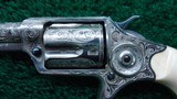 EXHIBITION CASED DELUXE ENGRAVED COLT NEW LINE REVOLVER IN CALIBER 32 - 8 of 14