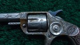 FACTORY ENGRAVED COLT NEW LINE 22 CALIBER REVOLVER WITH SCARCE DE GRESS GRIPS - 7 of 14