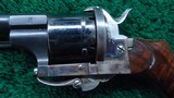 VERY FINE FRENCH FOLDING TRIGGER PINFIRE REVOLVER - 7 of 14