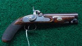 ENGLISH MADE PERCUSSION SINGLE SHOT PISTOL BY WILLIAMS