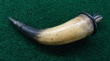 VERY EARLY POWDER HORN BELIEVED TO BE FROM THE COLONIAL PERIOD - 9 of 11