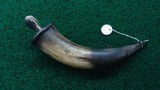 VERY EARLY POWDER HORN BELIEVED TO BE FROM THE COLONIAL PERIOD