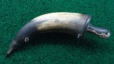 VERY EARLY POWDER HORN BELIEVED TO BE FROM THE COLONIAL PERIOD - 2 of 11