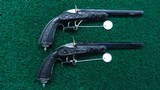 PAIR OF CONSECUTIVE NUMBERED FLOBERT STYLE PISTOLS