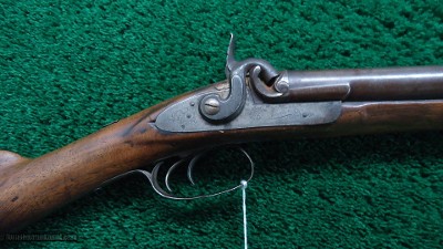 J. HAYDEN ENGLISH DOUBLE BARREL PERCUSSION SHOTGUN