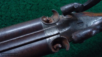 J. HAYDEN ENGLISH DOUBLE BARREL PERCUSSION SHOTGUN - Image 13 of 18