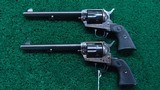 1957 MFD CONSECUTIVE PAIR OF 2ND GEN COLT SA REVOLVERS IN 45 CAL - 2 of 18