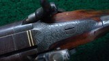 ENGLISH DOUBLE BARREL PERCUSSION RIFLE ABOUT 50 CALIBER - 15 of 25