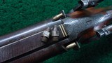 ENGLISH DOUBLE BARREL PERCUSSION RIFLE ABOUT 50 CALIBER - 7 of 25