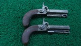 CASED PAIR OF TIPPING 48 CALIBER PERCUSSION BELT PISTOLS - 1 of 20