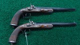A VERY NICE CASED SET OF FRENCH PERCUSSION TARGET PISTOLS - 1 of 17