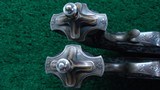 *Sale Pending* - CASED PAIR OF EXHIBITION PERCUSSION SINGLE SHOT PISTOLS - 17 of 21