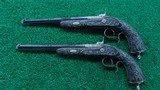 *Sale Pending* - CASED PAIR OF EXHIBITION PERCUSSION SINGLE SHOT PISTOLS - 2 of 21