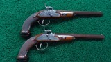 CASED PAIR OF DELUXE PERCUSSION PISTOLS BY FRANZ ULRICH