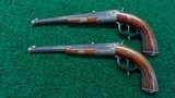 EXTRAORDINARY PAIR EXHIBITION GRADE RELIEF ENGRAVED GOLD INLAID TARGET PISTOLS - 2 of 24