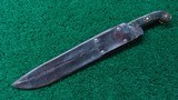LARGE SAW-BACK BLADE BOWIE KNIFE WITH SHEATH - 6 of 13