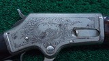 MARLIN MODEL 1881 THIN SIDE LIGHTWEIGHT FACTORY ENGRAVED RIFLE IN 38-55 - 10 of 25