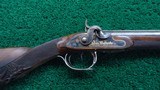 CASED BEAUTIFUL FRENCH PERCUSSION DOUBLE SHOTGUN BY LOUIS MALHERBE