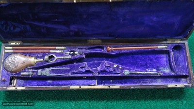 CASED BEAUTIFUL FRENCH PERCUSSION DOUBLE SHOTGUN BY LOUIS MALHERBE - Image 24 of 25