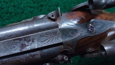 CASED BEAUTIFUL FRENCH PERCUSSION DOUBLE SHOTGUN BY LOUIS MALHERBE - Image 14 of 25